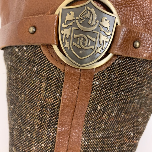 Etienne Aigner Womens Tweed/Leather Boots - Picture 11 of 13